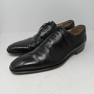 Magnanni Shoes Mens Size 12 Black Leather Oxford Lace Up Dress Formal 11537